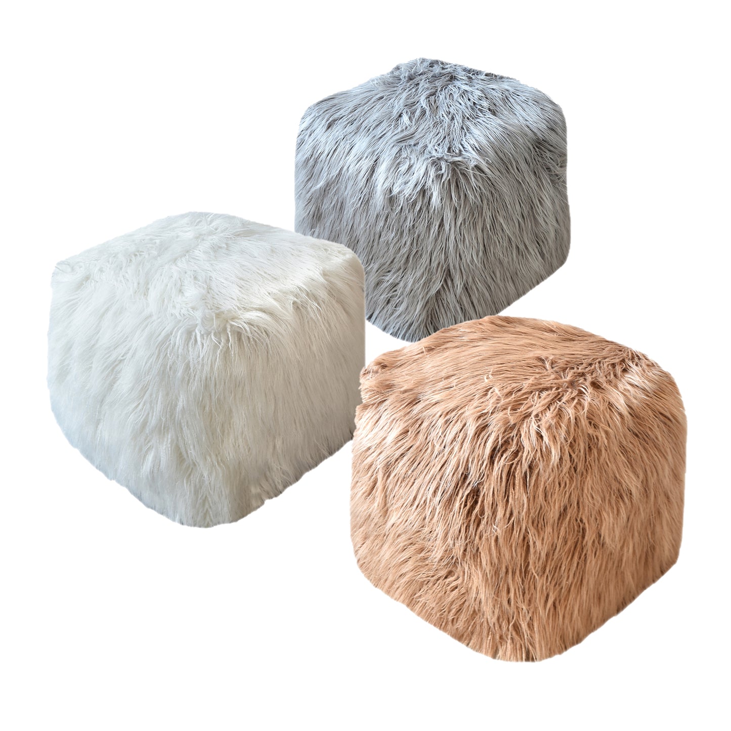 Elbe Pouf, Faux Leather, Hm Stitching, Flat Weave