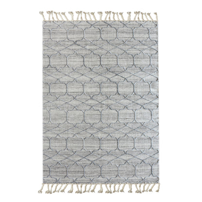 Area Rug, Bedroom Rug, Living Room Rug, Living Area Rug, Indian Rug, Office Carpet, Office Rug, Shop Rug Online, Wool, Viscose, Natural, Grey, Pitloom, Flat Weave, Geometrical
