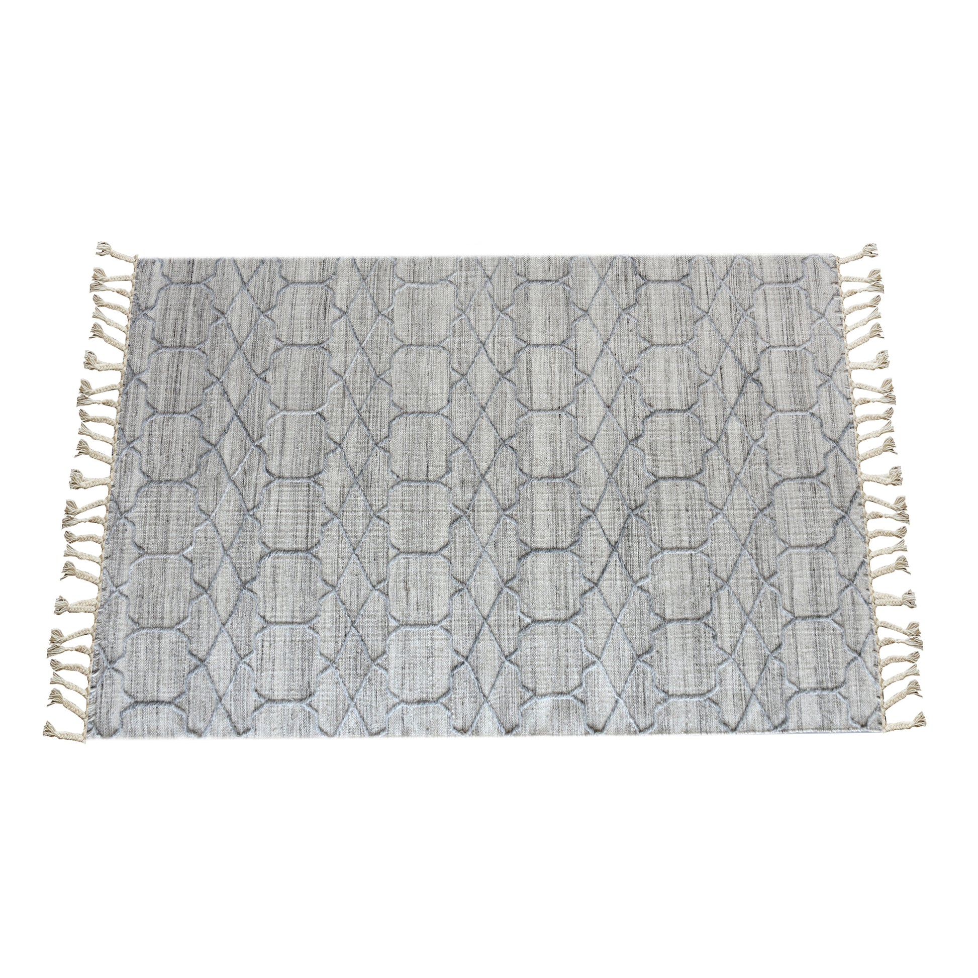 Area Rug, Bedroom Rug, Living Room Rug, Living Area Rug, Indian Rug, Office Carpet, Office Rug, Shop Rug Online, Wool, Viscose, Natural, Grey, Pitloom, Flat Weave, Geometrical