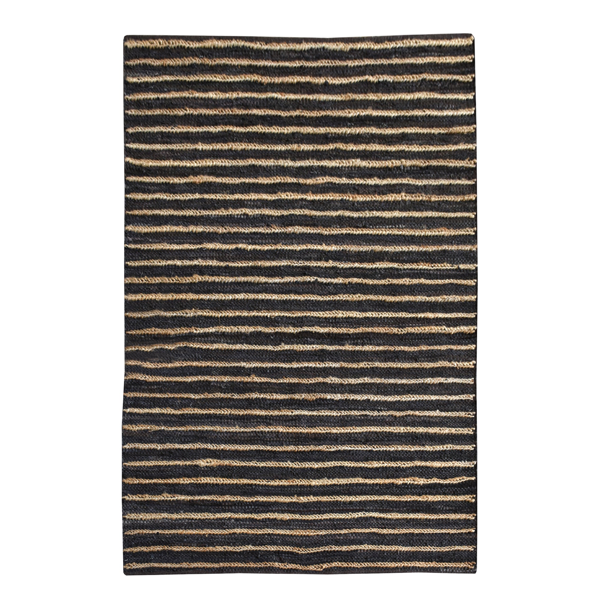 Area Rug, Bedroom Rug, Living Room Rug, Living Area Rug, Indian Rug, Office Carpet, Office Rug, Shop Rug Online, Hemp, Leather, Brown, Pitloom, Flat Weave, Stripes