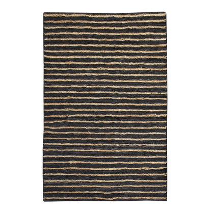 Area Rug, Bedroom Rug, Living Room Rug, Living Area Rug, Indian Rug, Office Carpet, Office Rug, Shop Rug Online, Hemp, Leather, Brown, Pitloom, Flat Weave, Stripes
