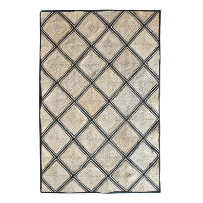 Area Rug, Bedroom Rug, Living Room Rug, Living Area Rug, Indian Rug, Office Carpet, Office Rug, Shop Rug Online, Hemp, Natural, Charcoal, Hm Stitching, Flat Weave, Geometrical