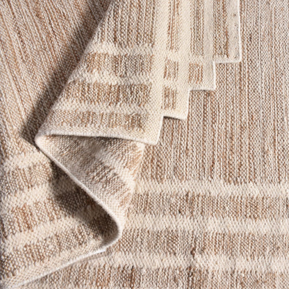 Area Rug, Bedroom Rug, Living Room Rug, Living Area Rug, Indian Rug, Office Carpet, Office Rug, Shop Rug Online, Hemp, Wool, Natural, Natural White, Punja, Flat Weave, intricate 