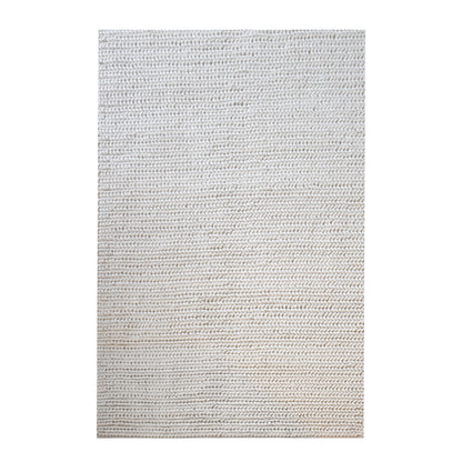 Area Rug, Bedroom Rug, Living Room Rug, Living Area Rug, Indian Rug, Office Carpet, Office Rug, Shop Rug Online, Wool, Natural White, Pitloom, All Loop, Braided