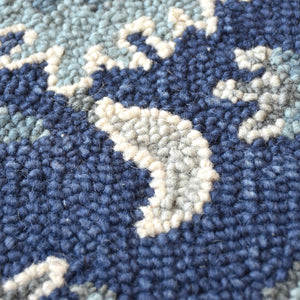 Area Rug, Bedroom Rug, Living Room Rug, Living Area Rug, Indian Rug, Office Carpet, Office Rug, Shop Rug Online, Wool, Blue, Natural White, Hand tufted, All Loop, Traditional