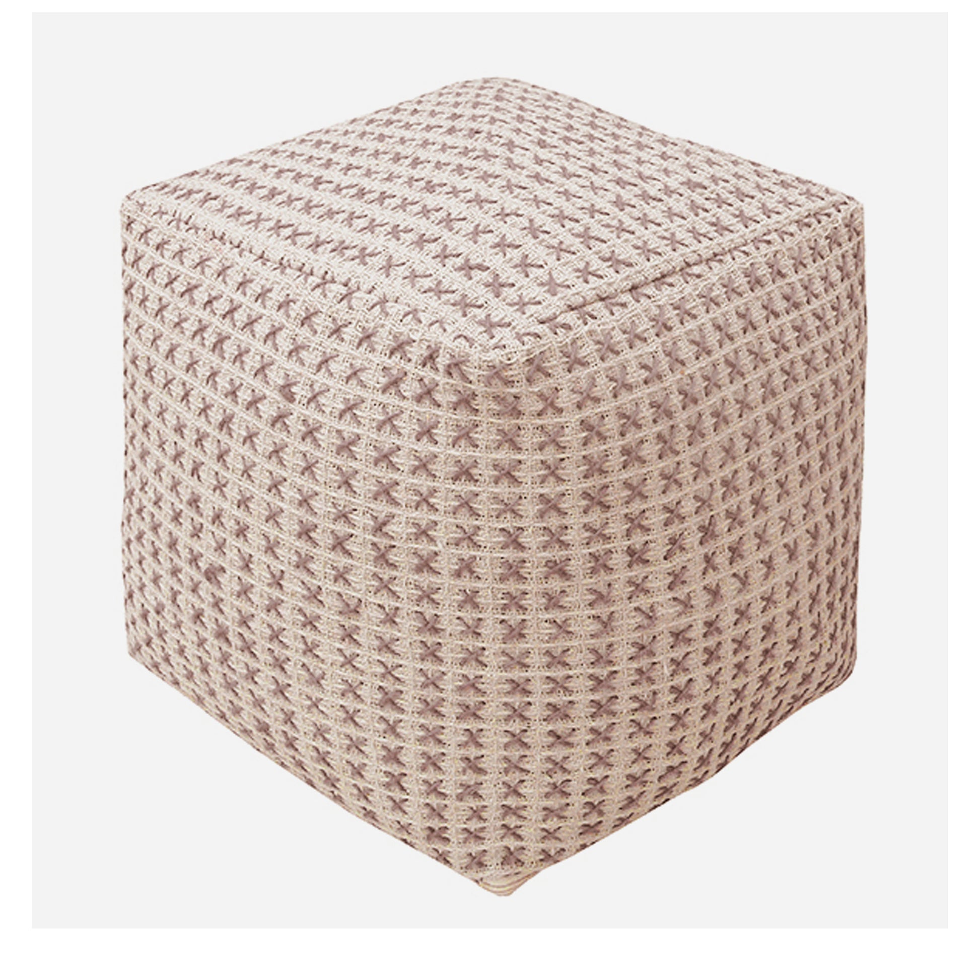 Fendi Pouf, Cotton, Hemp, Beige, Pitloom, Flat Weave 
