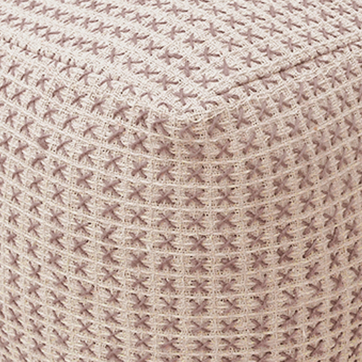 Fendi Pouf, Cotton, Hemp, Beige, Pitloom, Flat Weave 