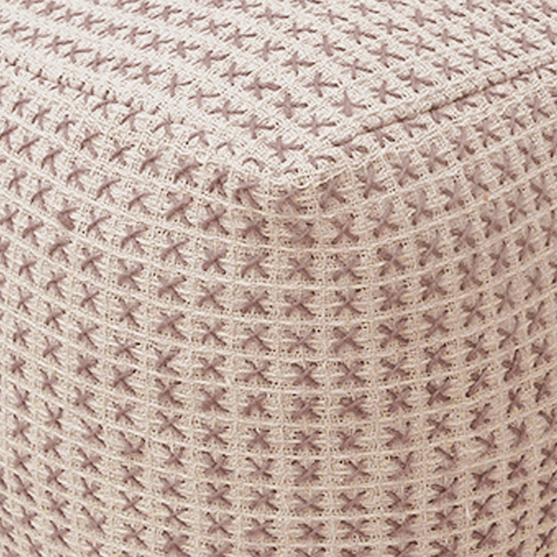 Fendi Pouf, Cotton, Hemp, Beige, Pitloom, Flat Weave 
