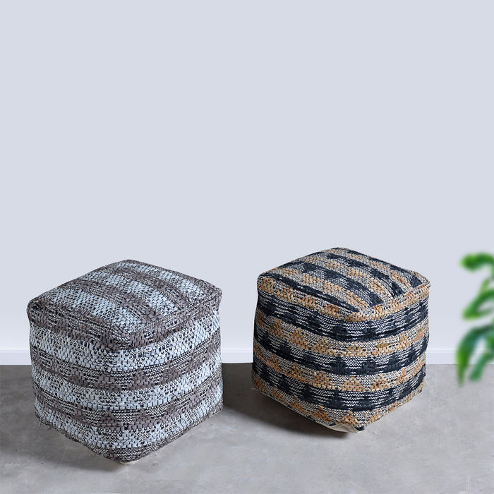 FINLEY POUF - LEATHER
