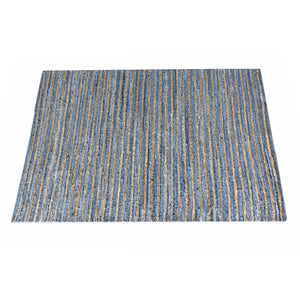 Area Rug, Bedroom Rug, Living Room Rug, Living Area Rug, Indian Rug, Office Carpet, Office Rug, Shop Rug Online, Denim, Hemp, Blue, Natural, Pitloom, Flat Weave, Stripes