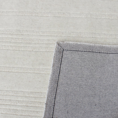 Area Rug, Bedroom Rug, Living Room Rug, Living Area Rug, Indian Rug, Office Carpet, Office Rug, Shop Rug Online, Wool, Natural White, Hand woven, All Cut, Minimal