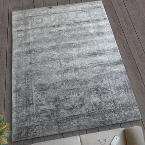 Area Rug, Bedroom Rug, Living Room Rug, Living Area Rug, Indian Rug, Office Carpet, Office Rug, Shop Rug Online, Viscose, Printed, Grey, Hand woven, All Loop, Intricate