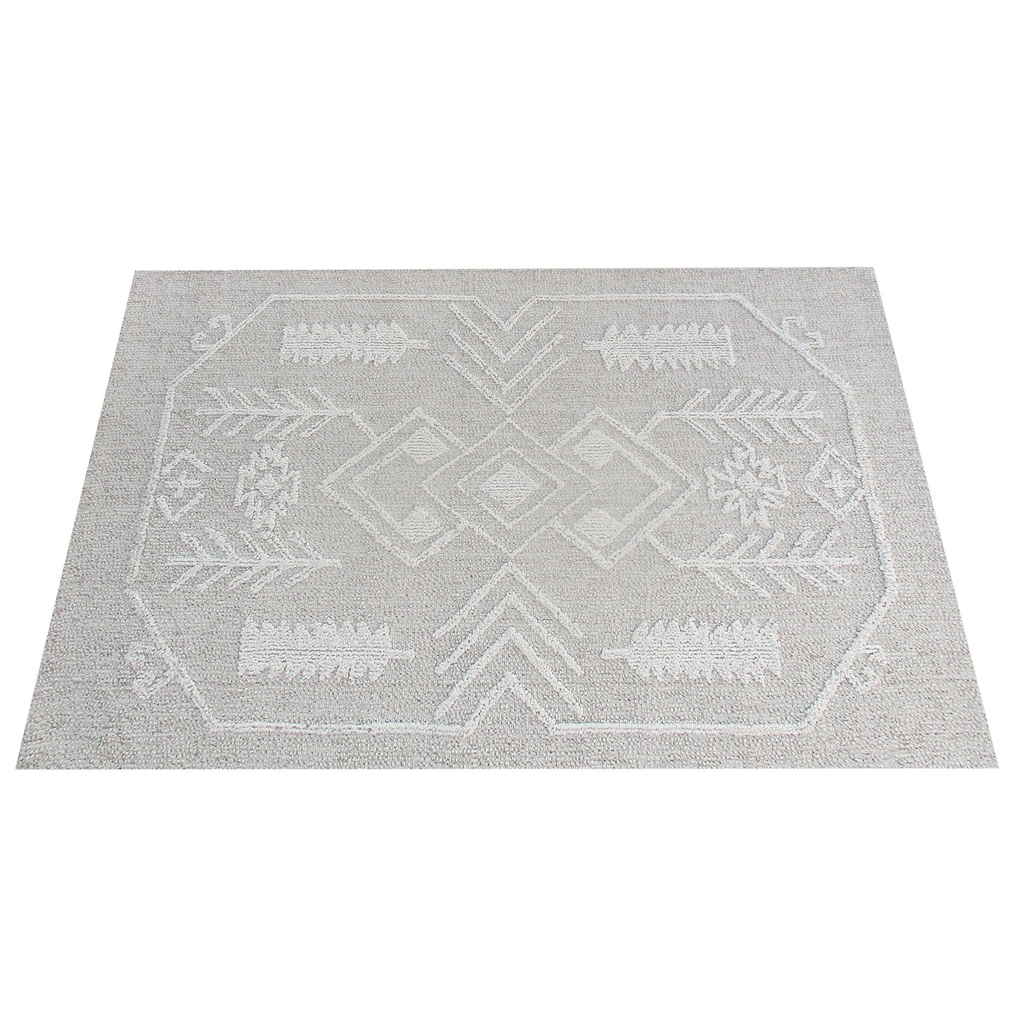 Area Rug, Bedroom Rug, Living Room Rug, Living Area Rug, Indian Rug, Office Carpet, Office Rug, Shop Rug Online, Wool, Natural White, Beige, Hand woven, All Loop, Modern
