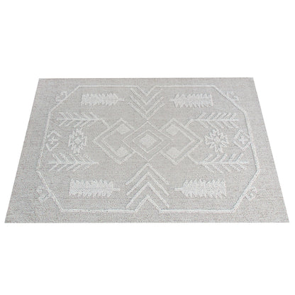 Area Rug, Bedroom Rug, Living Room Rug, Living Area Rug, Indian Rug, Office Carpet, Office Rug, Shop Rug Online, Wool, Natural White, Beige, Hand woven, All Loop, Modern