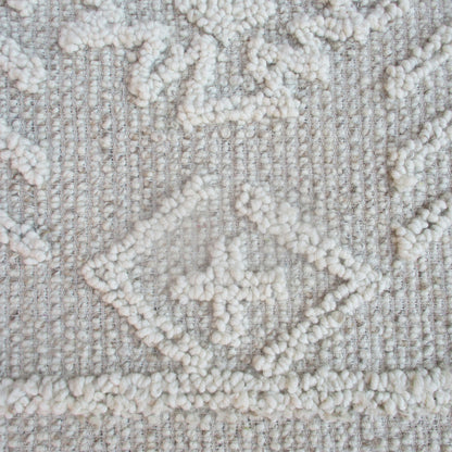 Area Rug, Bedroom Rug, Living Room Rug, Living Area Rug, Indian Rug, Office Carpet, Office Rug, Shop Rug Online, Wool, Natural White, Beige, Hand woven, All Loop, Modern