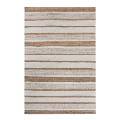 Area Rug, Bedroom Rug, Living Room Rug, Living Area Rug, Indian Rug, Office Carpet, Office Rug, Shop Rug Online, Jute, Wool, Natural, Natural White, Pitloom, Flat Weave, Strips