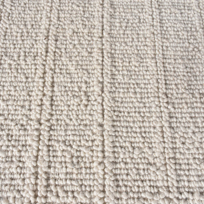 Area Rug, Bedroom Rug, Living Room Rug, Living Area Rug, Indian Rug, Office Carpet, Office Rug, Shop Rug Online, Wool, Natural White, Hand woven, All Loop, rustic 