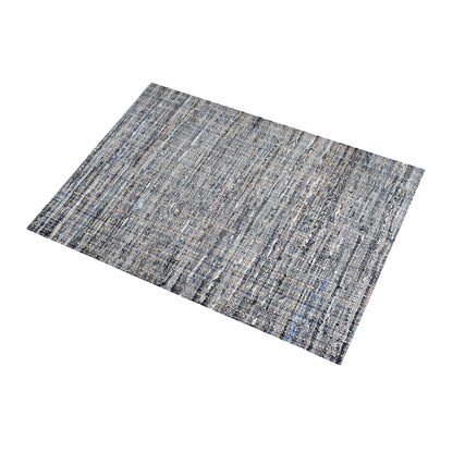 Area Rug, Bedroom Rug, Living Room Rug, Living Area Rug, Indian Rug, Office Carpet, Office Rug, Shop Rug Online, Recycled Fabric, Hemp, Blue, Pitloom, Flat Weave, Textured