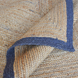 Area Rug, Bedroom Rug, Living Room Rug, Living Area Rug, Indian Rug, Office Carpet, Office Rug, Shop Rug Online, Hemp, Recycled Fabric, Navy, Natural, Hm Stitching, Flat Weave, Braided