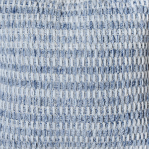 Hattem Pillow, Pet, Natural White, Blue, Hand Woven, Flat Weave