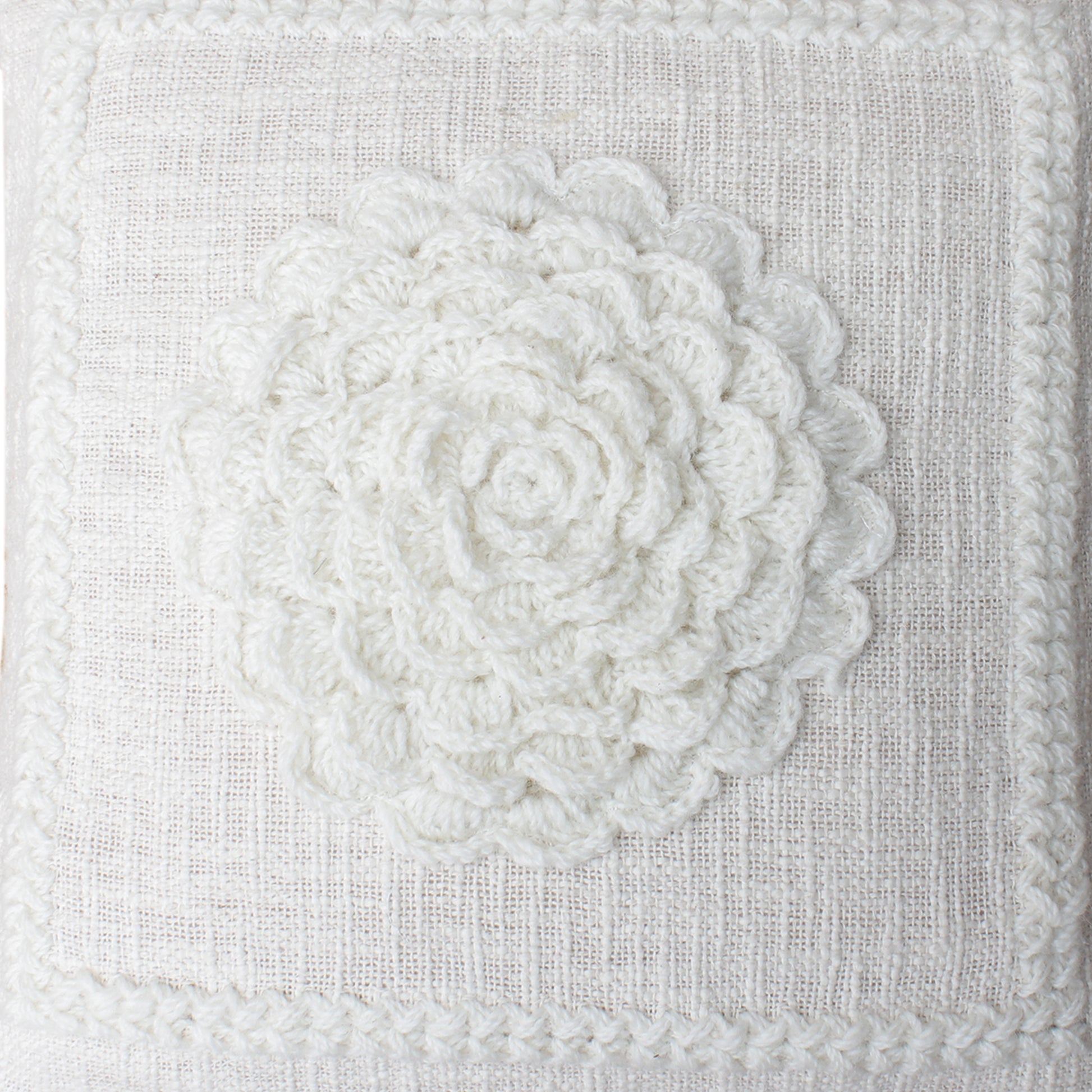 Hayees Cushion, Cotton, Nz Wool, Natural White, Hm Stitching, Flat Weave