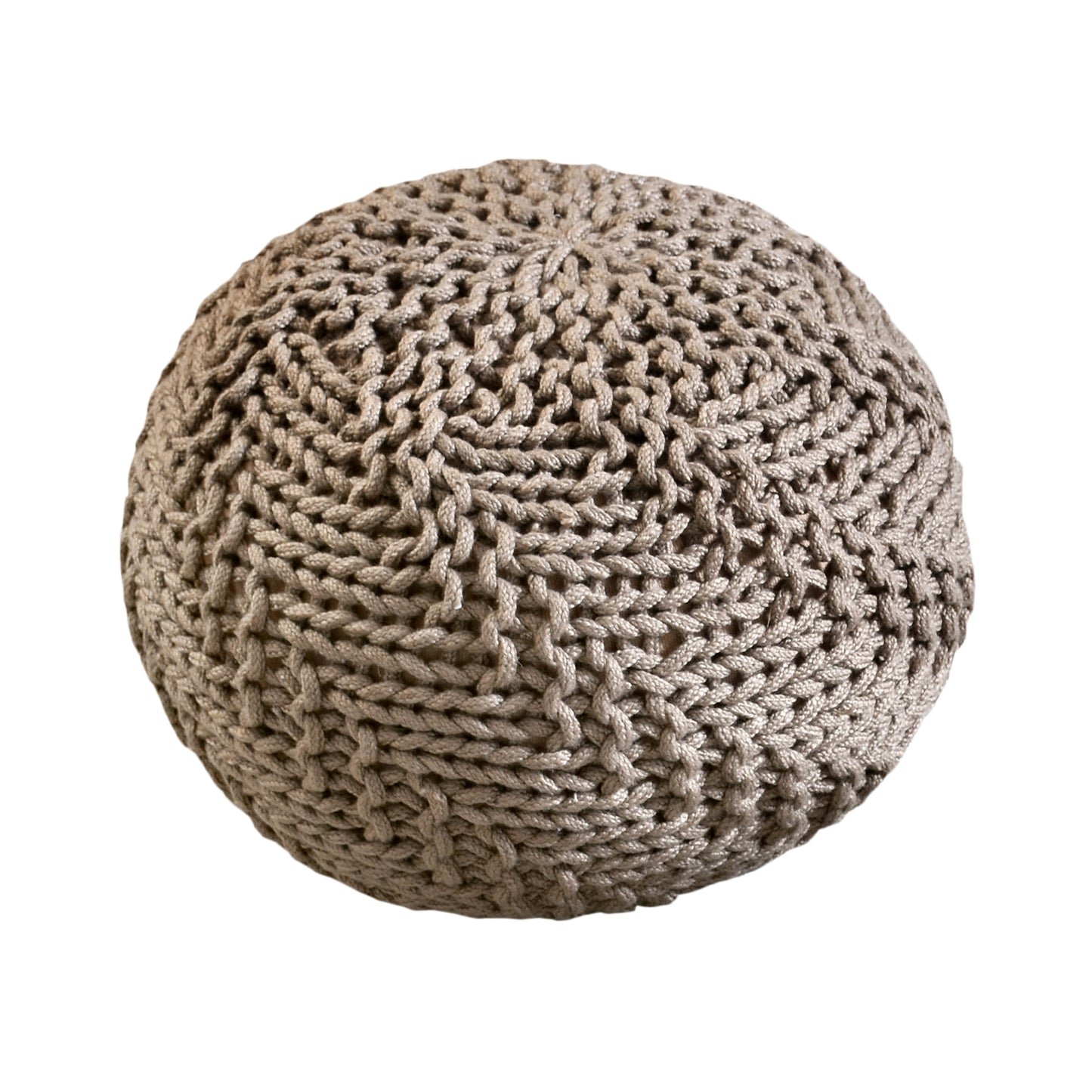 Hazel Pouf, Pet, Beige, Hm Knitted, Flat Weave