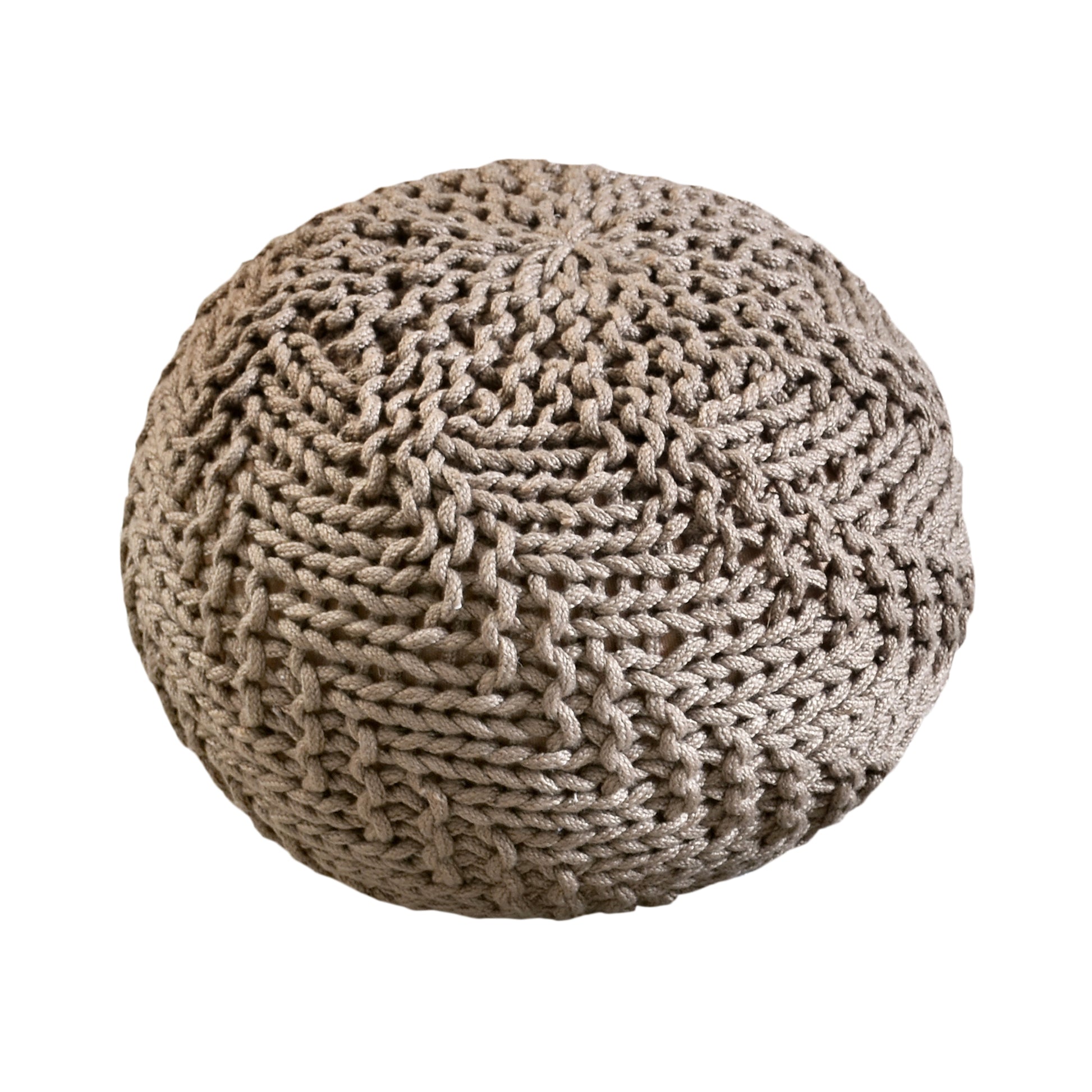 Hazel Pouf, Pet, Beige, Hm Knitted, Flat Weave