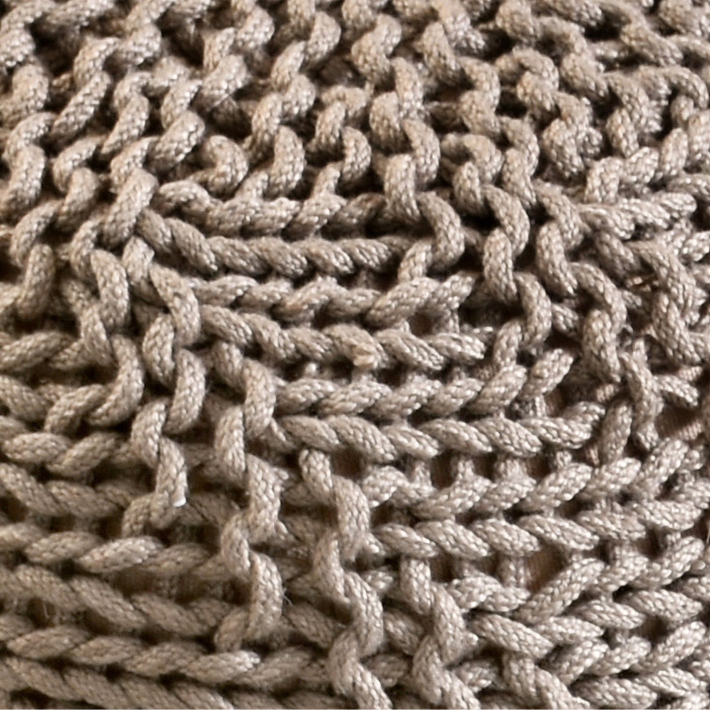Hazel Pouf, Pet, Beige, Hm Knitted, Flat Weave