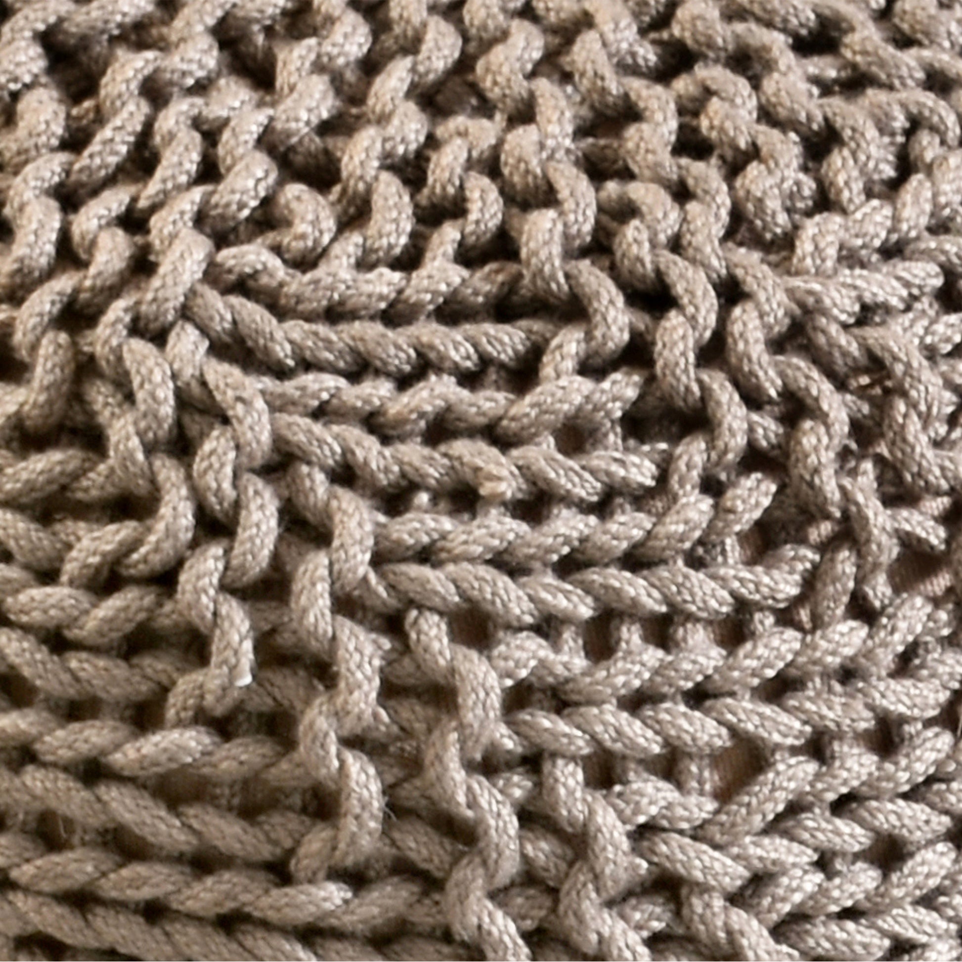 Hazel Pouf, Pet, Beige, Hm Knitted, Flat Weave