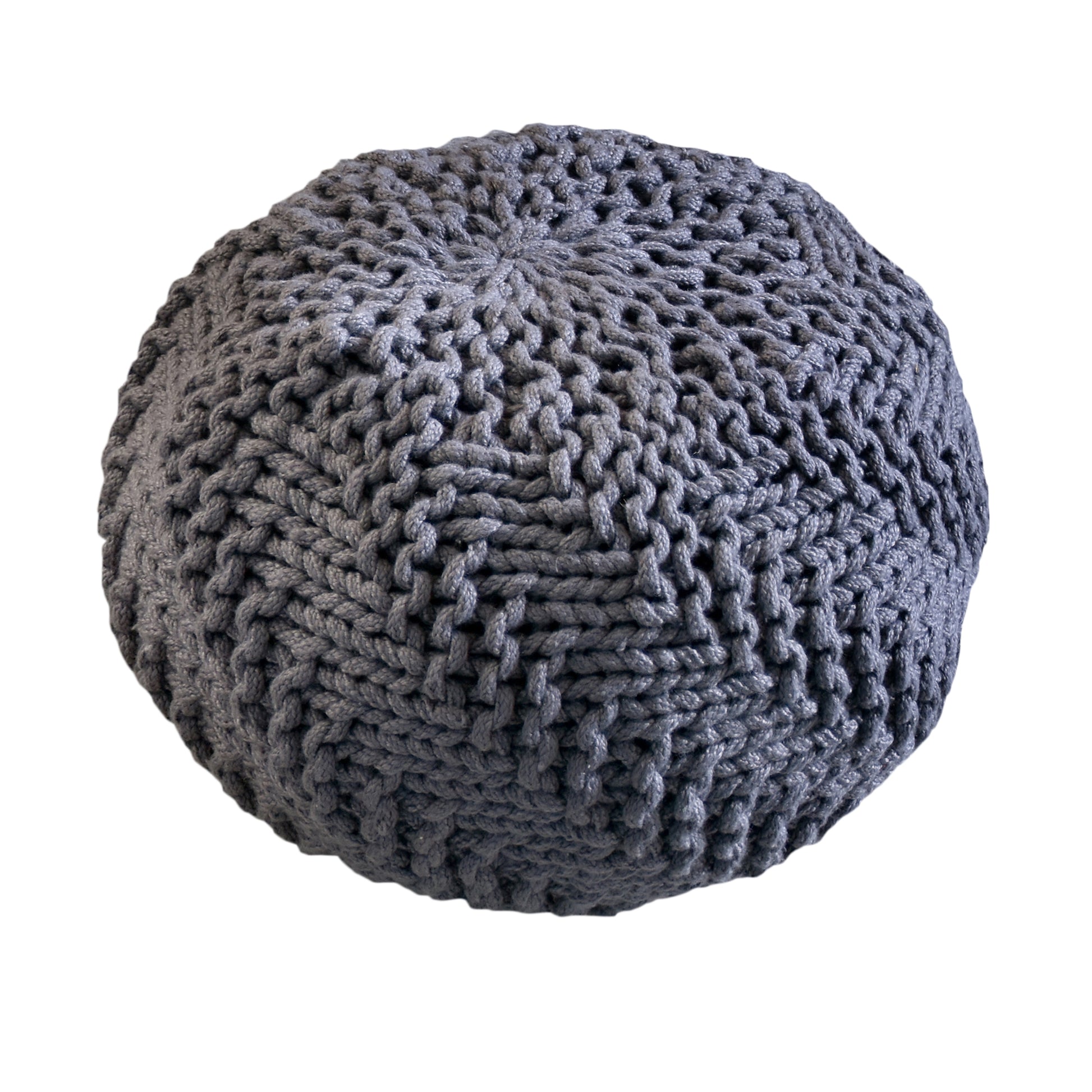 Hazel Pouf, Pet, Grey, Hm Knitted, Flat Weave