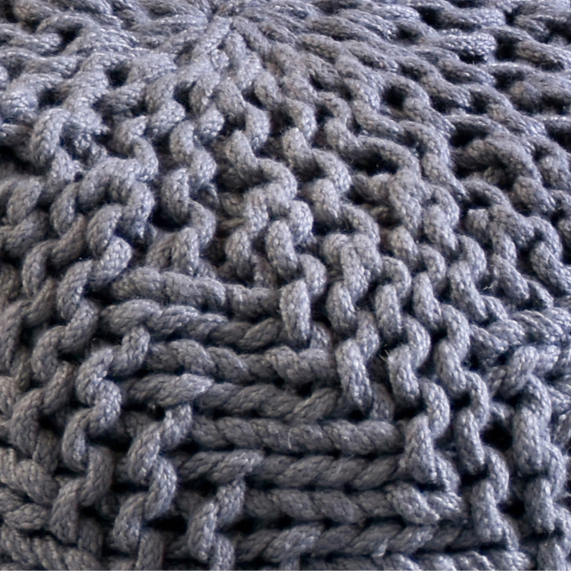 Hazel Pouf, Pet, Grey, Hm Knitted, Flat Weave