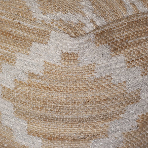 Hemsby Pouf , Hemp, Lurex, Natural, Silver, Pitloom, Flat Weave