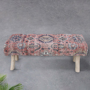 Henty Bench, Cotton Chenille, Multi, Jaquard Durry, Flat Weave