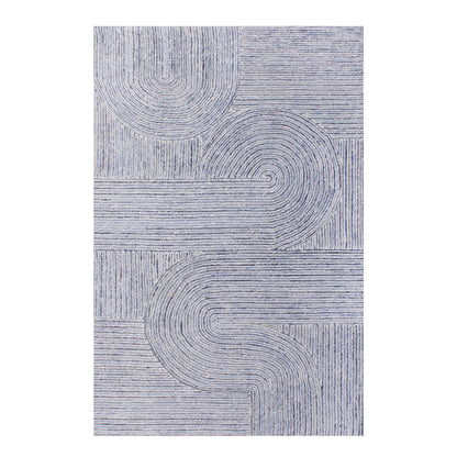 Area Rug, Bedroom Rug, Living Room Rug, Living Area Rug, Indian Rug, Office Carpet, Office Rug, Shop Rug Online, Denim, Wool, Natural White, Blue, Hand tufted, All Loop, Modern