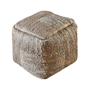 Jazzy-II Pouf, Jute, Natural, Hm Stitching, Flat Weave
