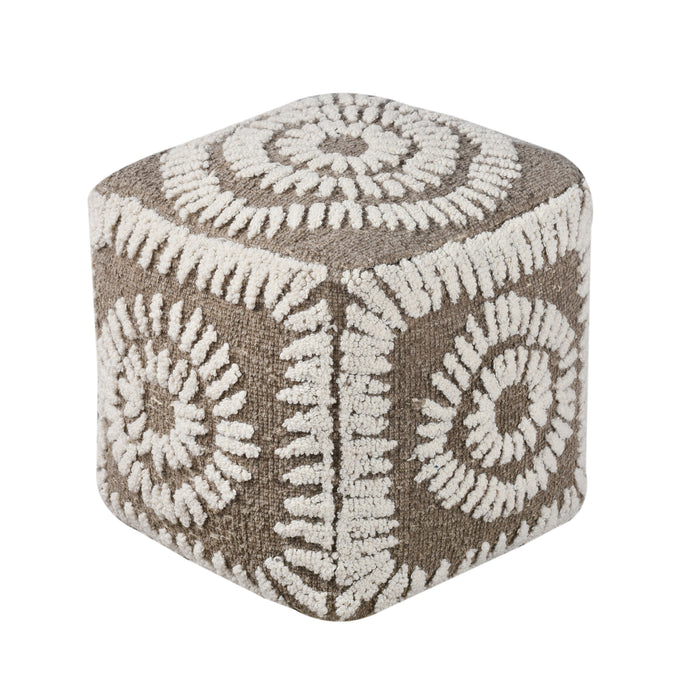 JOCELYN POUF - OVER TUFTED WOOL