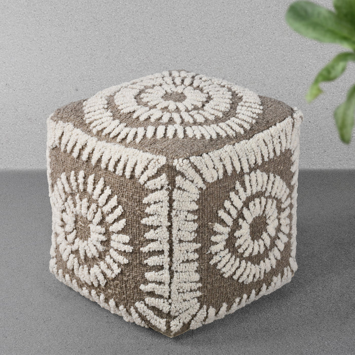 JOCELYN POUF - OVER TUFTED WOOL