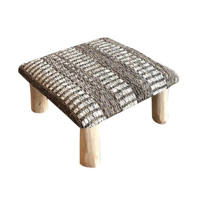 JODAR FOOT STOOL - LEATHER