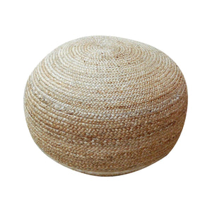 Jute Pouf, Jute, Natural, HM STITCHING / FLAT WEAVE
