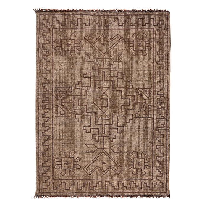 KANDAVA RUG -  HEMP/ LEATHER