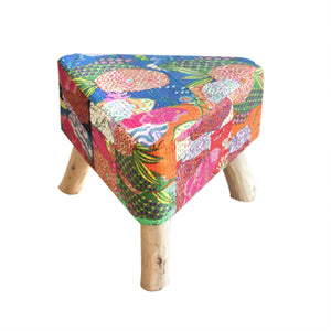 Kantha Stool, Cotton, Multi