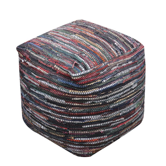 KASAS POUF - RECYCLED LEATHER