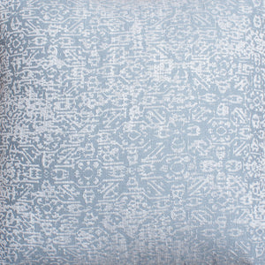 Kornitsa Cushion, Blended Fabric, Blue, Natural White, Machine Made, Flat Weave
