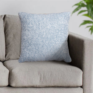 Kornitsa Cushion, Blended Fabric, Blue, Natural White, Machine Made, Flat Weave