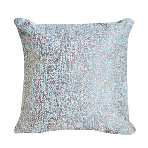 Kozani Pillow, Acrylic, Polyester, Aqua, Jaquard Durry, Flat Weave
