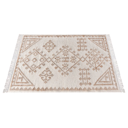 Area Rug, Bedroom Rug, Living Room Rug, Living Area Rug, Indian Rug, Office Carpet, Office Rug, Shop Rug Online, Jute, Wool, Natural, Natural White, Punja, Flat Weave, tribal