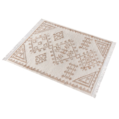 Area Rug, Bedroom Rug, Living Room Rug, Living Area Rug, Indian Rug, Office Carpet, Office Rug, Shop Rug Online, Jute, Wool, Natural, Natural White, Punja, Flat Weave, tribal