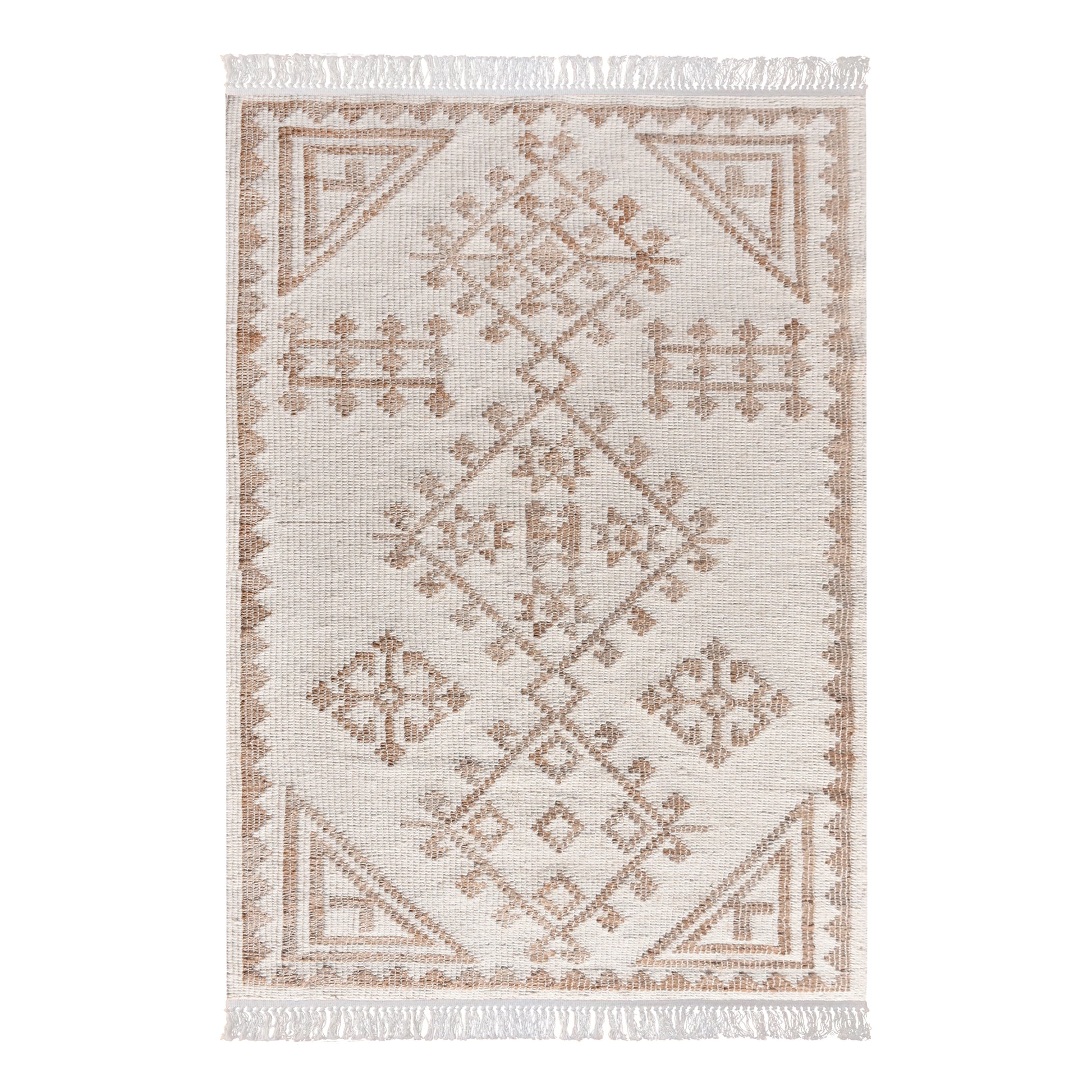 Area Rug, Bedroom Rug, Living Room Rug, Living Area Rug, Indian Rug, Office Carpet, Office Rug, Shop Rug Online, Jute, Wool, Natural, Natural White, Punja, Flat Weave, tribal