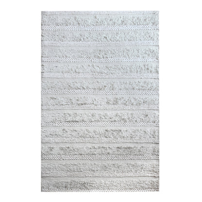 Area Rug, Bedroom Rug, Living Room Rug, Living Area Rug, Indian Rug, Office Carpet, Office Rug, Shop Rug Online, Cotton, Natural White, Pitloom, Cut And Loop, Textured