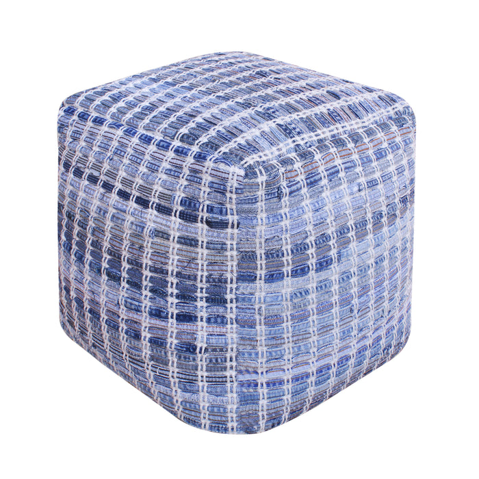 LEHOVO POUF - DENIM/ WOOL